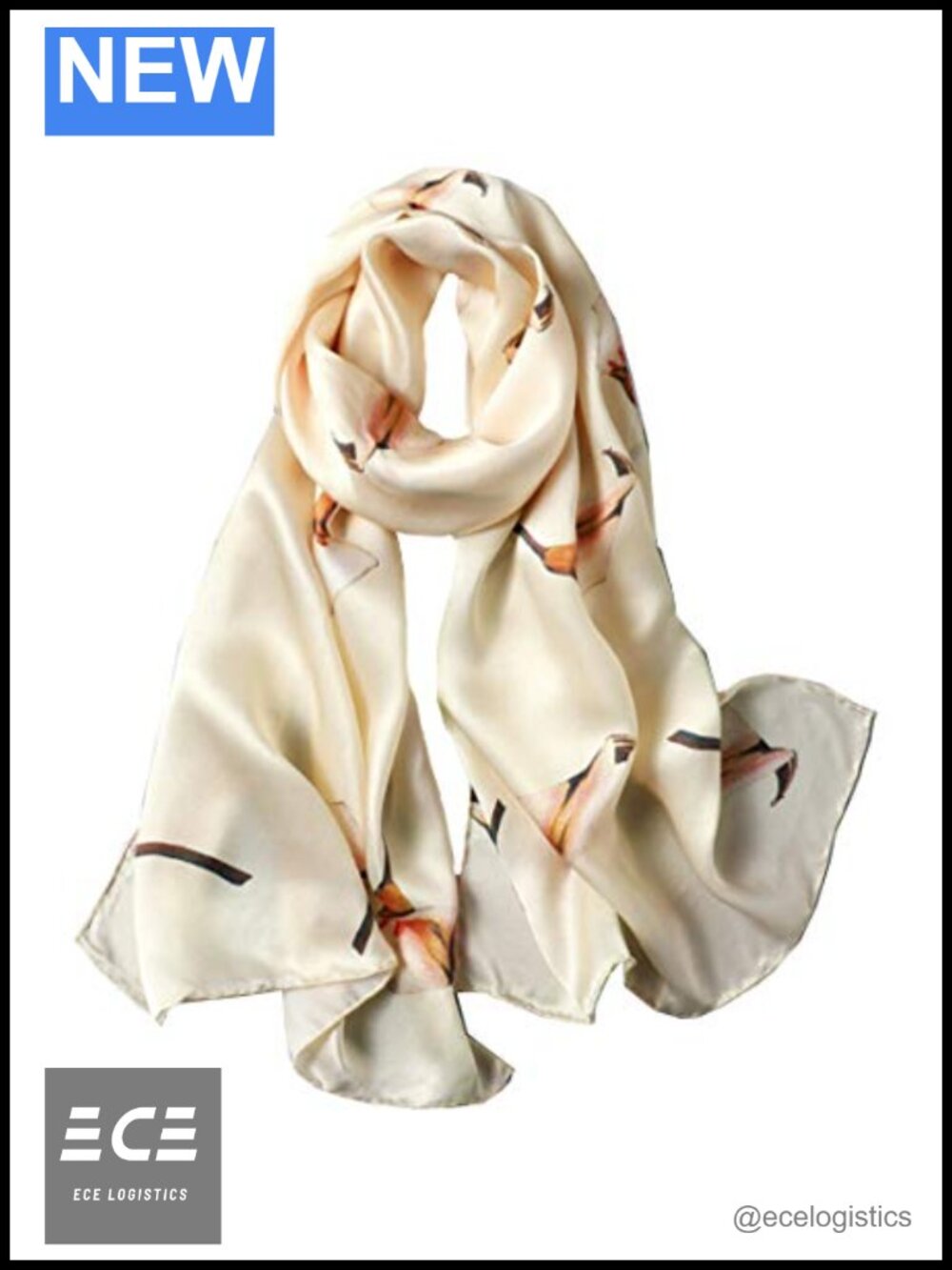 100% Mulberry Silk Long Scarf Large Oblong Shawl Wrap Women Gift Packed